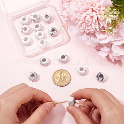 天然ハウライトヨーロピアンビーズ20個  大穴ビーズ  ロンデル  14x7~8mm  穴：6mm&nbsp;G-SP0001-01B-07