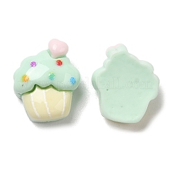 不透明樹脂模造食品デコデンカボション  カップケーキ  ミックスカラー  12x10x5.5mm&nbsp;RESI-K027-13