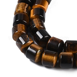 天然石タイガーアイビーズ連売り  コラム  10x10mm  穴：1.4mm  約40個/連  15.47インチ（39.3cm）&nbsp;G-L604-E03-01