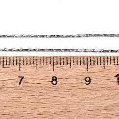 変色しにくい304ステンレススチールボストンチェーンネックレス  カニカン付き  ステンレス鋼色  18.1インチ（46cm）  0.8mm&nbsp;STAS-O053-15P