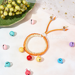 真鍮製ベル型ペンダント（90色焼き付け塗装）9個  ラウンド  ミックスカラー  16.5~17x13.5mm  穴：1.8~2mm  10個/カラー&nbsp;KK-CA0003-27