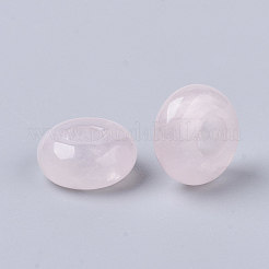天然ローズクォーツヨーロピアンビーズ  大穴ビーズ  ロンデル  10x4.5mm  穴：4mm&nbsp;G-Q503-18