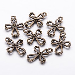 合金のチベット風チャーム  鉛フリー及びカドミウムフリー  アンティークブロンズ  22.5x17x2mm  穴：2mm&nbsp;LS-K08V5071