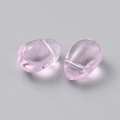 ガラスビーズ  トップ掘削  ティアドロップチャーム  パールピンク  9x6mm  穴：1mm&nbsp;LS-GLAA-WH0044-03A