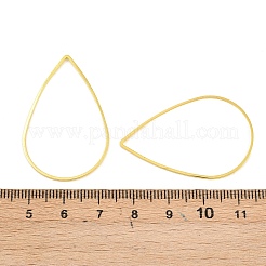 真鍮製コネクター  ティアドロップ  黄金色にプレーティング  約25 mm幅  長さ38mm  厚さ1mm&nbsp;X-EC03125x38mm-G