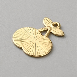 亜鉛合金チャーム  エナメル  ライトゴールド  チェリー  21x17.5x1mm  穴：1.4mm&nbsp;FIND-WH20026-052E