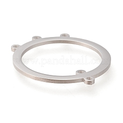 変色しない304ステンレススチールシャンデリア部品リンク  艶出し  リング  ステンレス鋼色  33x28x1mm  穴：1.4mm&nbsp;STAS-P245-41I