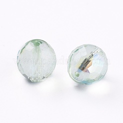 電着チェコガラスビーズ  虹メッキ  多面カット  ラウンド  ミックスカラー  11.5mm  穴：1.4mm  約60個/袋&nbsp;GLAA-I045-13B