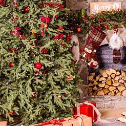 3個3スタイルのクリスマスソックスギフトバッグ  クリスマスデコレーション用  ミックスカラー  470x290x33mm  1個/スタイル&nbsp;sgHJEW-SZ0001-10