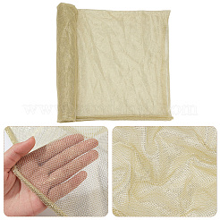 1ヤードのポリエステルメッシュ生地  ドレスアクセサリー  ゴールド  1280x0.3mm&nbsp;DIY-CY0002-64A