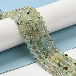 天然石プレナイトビーズ連売り  ラウンド  6~7mm  穴：0.8mm  約62~65個/連  15.3インチ&nbsp;G-S333-6mm-032