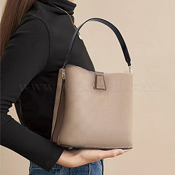 レザーバッグストラップ  合金回転式ナスカン付き  ブラック  64x3.85cm&nbsp;PURS-WH0005-84KCG-02