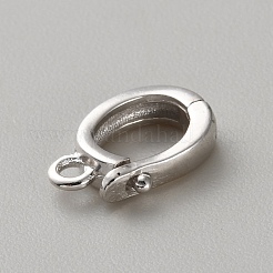 ロジウムメッキ 925 スターリングシルバー ペンダント ベイル  プラチナ  10.5x7.5x2.5mm  穴：1.2mm&nbsp;STER-WH0008-80P