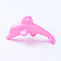 オペークアクリルパーツ  イルカ  ミックスカラー  24x44.5x24.5mm  穴：2mm  約149個/500g&nbsp;SACR-S202-07