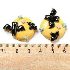 ハロウィーン不透明樹脂デコデンカボション  ゴールド  バット  22.5x29.5x7.5mm&nbsp;CRES-H002-02J