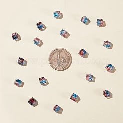 ツートン透明なスプレープリントアクリルビーズ  ポリゴン  藤紫色  7.5x8x8mm  穴：1.8mm&nbsp;LS-X-ACRP-T005-26C