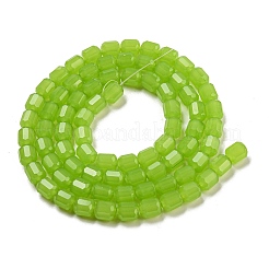 ジェイド風ガラスビーズ連売り  ファセットバレル  ミックスカラー  6.5~7x6mm  穴：1mm  約78個/連  19.88~21.85インチ（50.5~55.5cm）&nbsp;GLAA-G112-02-M