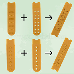 48セット2スタイルのプラスチックキャップスナップバックル交換修理ストラップ7穴付き  帽子キャップサイズ拡張  ゴールデンロッド  93~100mm  24セット/スタイル&nbsp;FIND-DR0001-43C