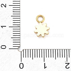 イオンプレーティング（IP）304ステンレススチールチャーム  花のチャーム  14KGP本金メッキ  11x7.5x2mm  穴：2.5mm&nbsp;STAS-P379-04H-G
