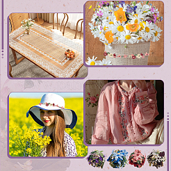 4ヤード 4色 ポリエステル刺繍レーストリム  花柄レーストリミング  布ドレス縫製アクセサリー  ミックスカラー  1-3/8インチ（36mm）  1ヤード/カラー&nbsp;OCOR-NB0002-35