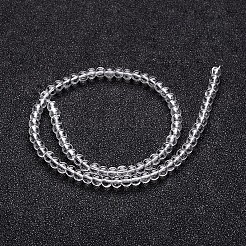 ガラスラウンドビーズ連売り  透明  10mm  穴：1mm  約32個/連  11インチ&nbsp;X-GLAA-I028-10mm-01