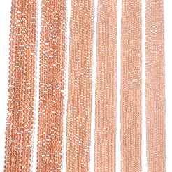電気メッキガラスビーズセット  パール光沢メッキ  多面カット  ロンデル  ダークサーモン  2.9~3.3x2mm  穴：0.8mm  約135~140個/連  32~34cm&nbsp;EGLA-A044-T2mm-A21