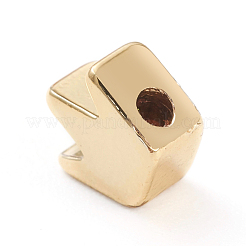 真鍮ビーズ  長持ちメッキ  クラウン  18KGP本金メッキ  5.5x5.5x2~3mm  穴：1.4mm&nbsp;KK-K241-07G