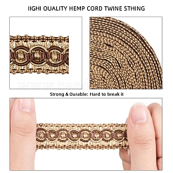 ポリエステルリボン  カーテン飾り  マスクと衣装のアクセサリー  ゴールデンロッド  20x3mm  約11.5~12m /ロール&nbsp;FIND-WH0043-51B