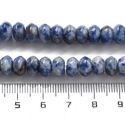 天然ブルースポットジャスパービーズ連売り  ソーサービーズ  8x5mm  穴：0.6mm  約40個/連  7.76''（19.7センチメートル）&nbsp;G-P559-A15-01
