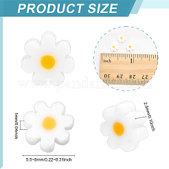 160本の手作りミルフィオリガラスビーズ連売り  花  オレンジ  5.5~8x2.5mm  穴：1mm&nbsp;LAMP-ME0001-08