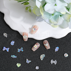 樹脂カボション 6袋  ネイルアートの装飾の付属品  混合形状  ホワイト  5.5~12x5.5~11x1~4mm&nbsp;MRMJ-SC0001-22