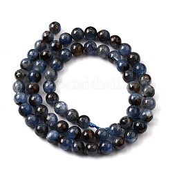 天然カヤナイト/シアナイト/ジステンビーズ連売り  ラウンド  6~6.5mm  穴：0.8mm  約62~63個/連  15~15.24''（38.1~38.7センチメートル）&nbsp;LS-G-G272-A01-6mm