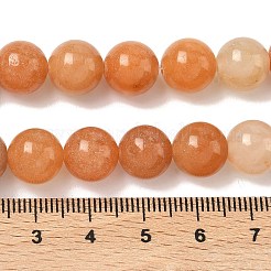 天然石レッドアベンチュリンビーズ連売り  ラウンド  10mm  穴：1mm  約36~37個/連  14.96''（38センチメートル）&nbsp;G-P257-02-10mm-01
