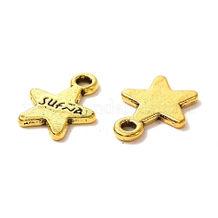 チベット風合金チャーム  スター  クリスマス  アンティーク黄金  鉛フリー＆カドミウムフリー  15x12x2mm  穴：2mm&nbsp;LS-GLF9221Y