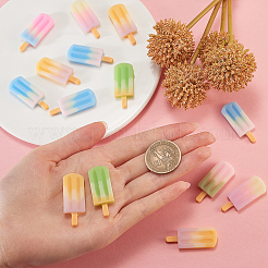 樹脂デコデンカボション  模造食品  アイスキャンディー  ミックスカラー  37x15x6mm  35個/袋&nbsp;RESI-CJ0001-103