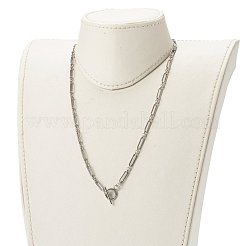 変色しにくい304ステンレススチール製フィガロチェーンネックレス  ステンレス鋼色  20.67インチ（525mm）&nbsp;NJEW-JN03567-01