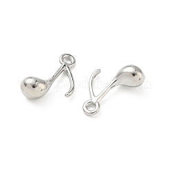 合金ペンダント  音符チャーム  長持ちメッキ  ラックめっき  プラチナ  17.5x12x6mm  穴：1.8mm&nbsp;FIND-D044-06P