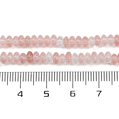 チェリークォーツガラスビーズ連売り  ロンデル  4.5x2mm  穴：0.8mm  約160~165個/連  15.35''（39センチメートル）&nbsp;G-U026-B01-4mm