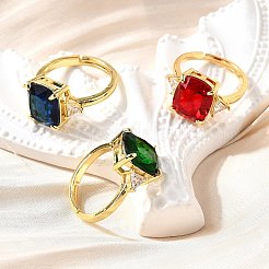 女性用真鍮マイクロパヴェキュービックジルコニア指輪  オーバル  ラックめっき  長持ちメッキ  鉛フリー＆カドミウムフリー  ミックスカラー  内径：17.6mm&nbsp;RJEW-F181-11G