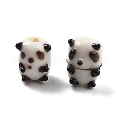 手作りランプワークビーズ  パンダ  ブラック  11~12x8~9x9~11mm  穴：1.6~2.4mm&nbsp;LAMP-I024-21