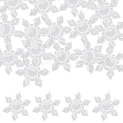 クリスマス透明アクリルコネクタチャーム100個  スノーフレークリンク  透明  28.5x25x6.5mm  穴：2mm&nbsp;OACR-SC0001-58