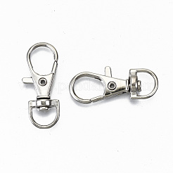 合金製回転式ナスカンカニカン  スイベルスナップフック  プラチナ  35x15x5mm  穴：5.5x9mm&nbsp;PALLOY-T010-02P