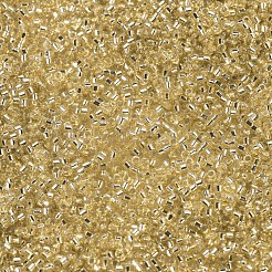 MIYUKIデリカビーズ小  シリンダー  日本製シードビーズ  15/0  （dbs0042)シルバーライニングゴールド  1.1x1.3mm  穴：0.7mm  約175000個/袋  50 G /袋&nbsp;SEED-X0054-DBS0042