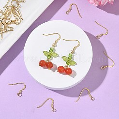 シェグレイス 真鍮製ピアスフック  カン付き  耳ワイヤー  カドミウムフリー＆ニッケルフリー＆鉛フリー  長持ちメッキ  フラットイヤーワイヤー  18KGP本金メッキ  15~15.5x2mm  穴：2mm  ピン：0.8mm&nbsp;XGR0139G-152G
