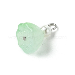 アクリルチャーム7個。  蓮  304ステンレス鋼の平頭ピン付き  ミックスカラー  14x11mm  穴：2x2.5mm&nbsp;PALLOY-JF03242