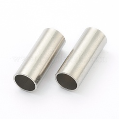 変色しない304ステンレススチールビーズ  チューブビーズ  ステンレス鋼色  20x7mm  穴：6mm&nbsp;STAS-H160-05D-P