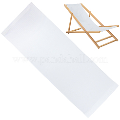 ストライプ柄ポリエステル椅子交換用生地1枚  長方形  ホワイト  1180~1200x435x2mm&nbsp;AJEW-GF0014-50B