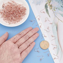 316サージカルステンレススチールピアスフック  耳ワイヤー  水平ループ付き  ローズゴールド  16x16~19.5x3mm  穴：2mm  21ゲージ  ピン：0.7mm&nbsp;STAS-P220-13RG