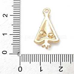 ラインストーンとプラスチックビーズのペンダント付き合金  クリスマスツリー  ゴールドカラー  22x13x4mm  穴：1.5mm&nbsp;LS-FIND-Z101-01G