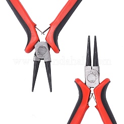 ジュエリー製造用品用炭素鋼ジュエリーペンチ  ラウンドラジオペンチ  艶出し  ガンメタ色  126mm&nbsp;PT-S035